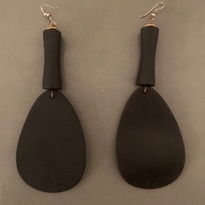 Black Wooden Earrings